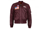 ALPHA INDUSTRIES - Men - MA-1 Flex Slim Jacket - Maroon