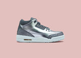 JORDAN - Girls - GG Retro 3 - Silver/Grey/White